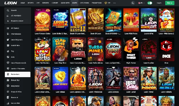 LEON Casino Exclusives pokies
